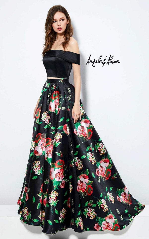 Angela and Alison 81120 Black-Floral