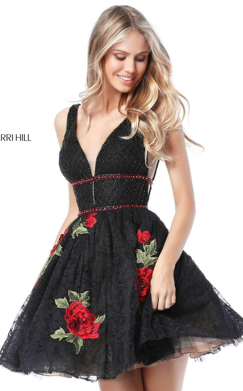 Sherri Hill 51464 Black/Red