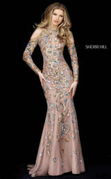 Sherri Hill 51486 Dark Nude/Multi