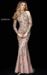 Sherri Hill 51486 Dark Nude/Multi