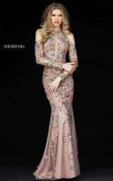 Sherri Hill 51486 Dark Nude/Multi