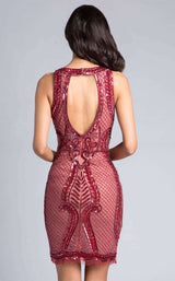 Lara 33431 Dark Red/Nude