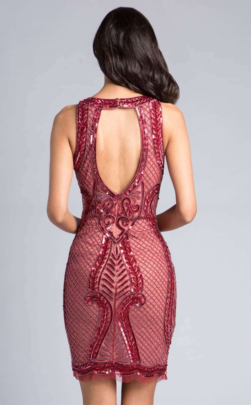 Lara 33431 Dark Red/Nude