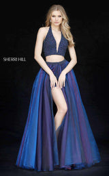 Sherri Hill 51237 Navy/Magenta