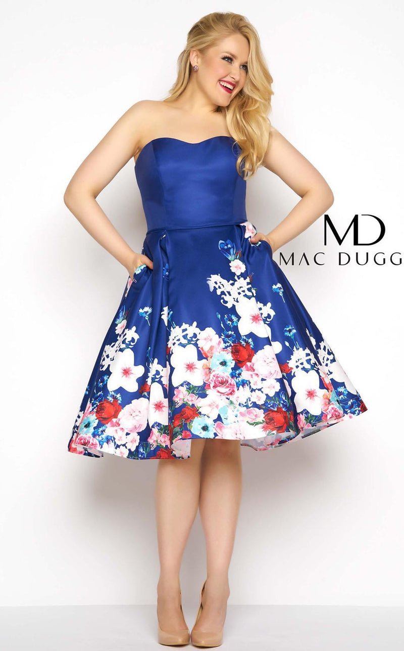 Mac Duggal 65969F Floral Multi Print