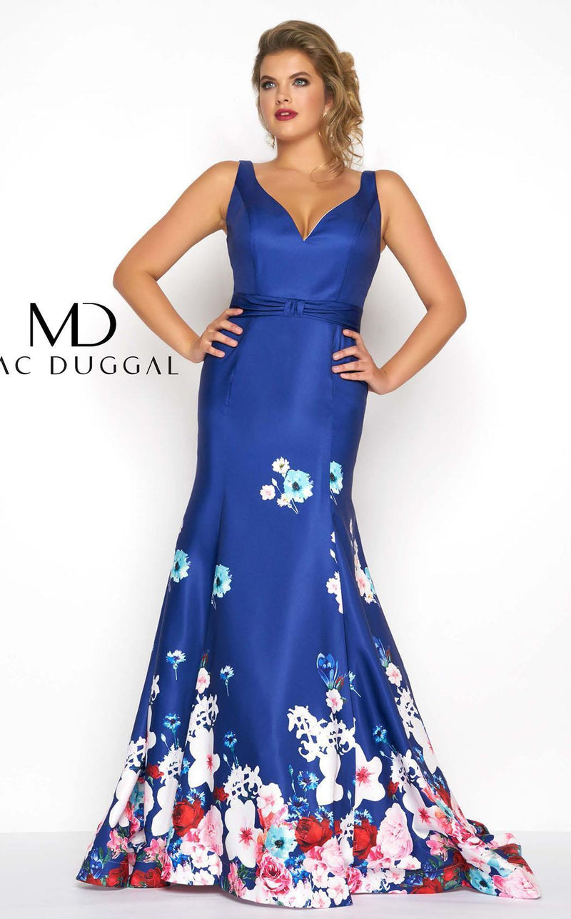 Mac Duggal 66005F Blue/Floral