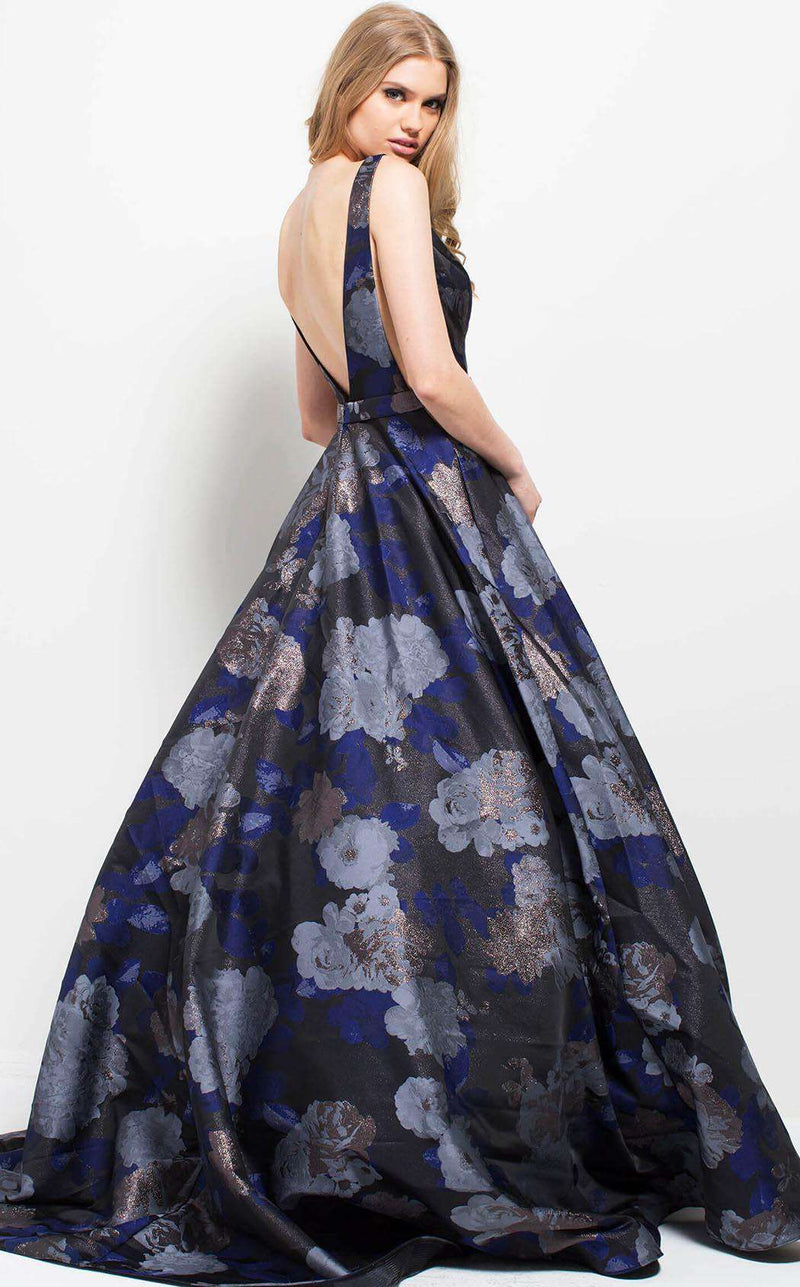 Jovani 49898 Navy/Print
