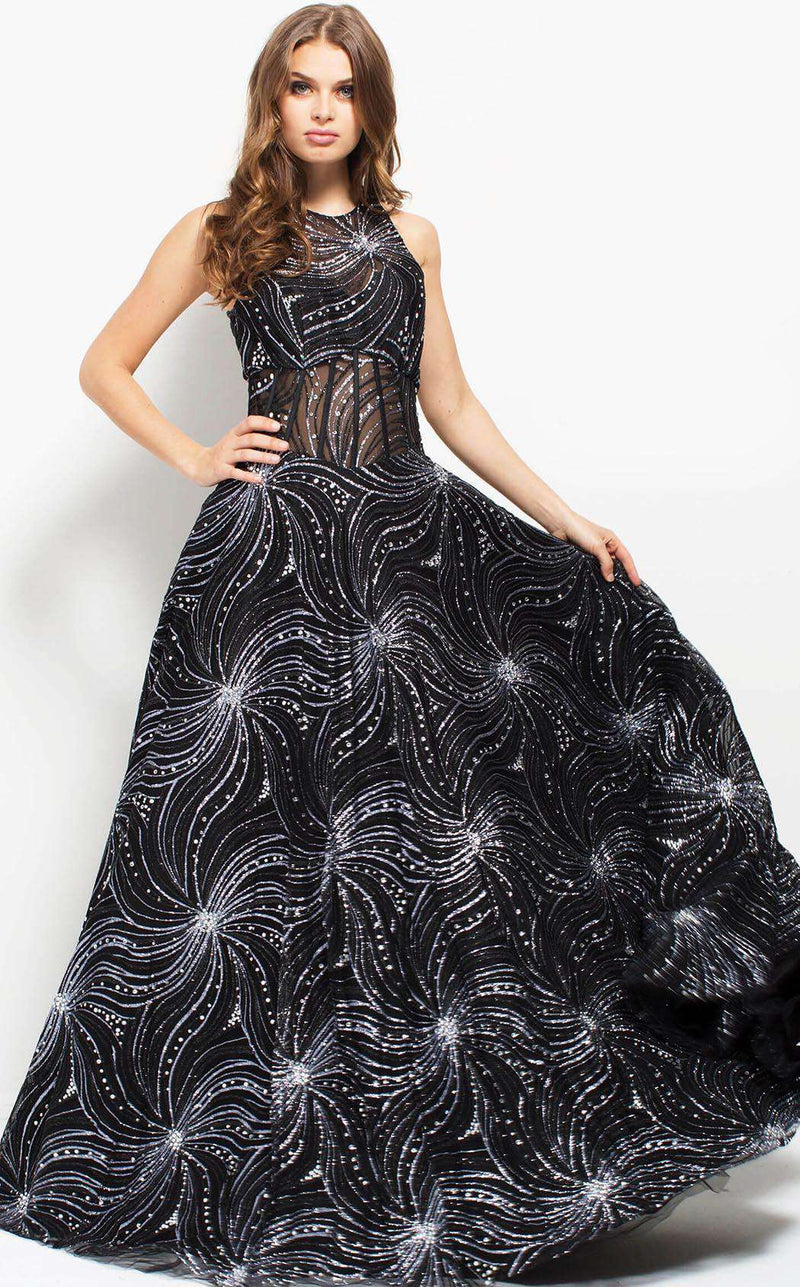 Jovani 50341 Black/Silver