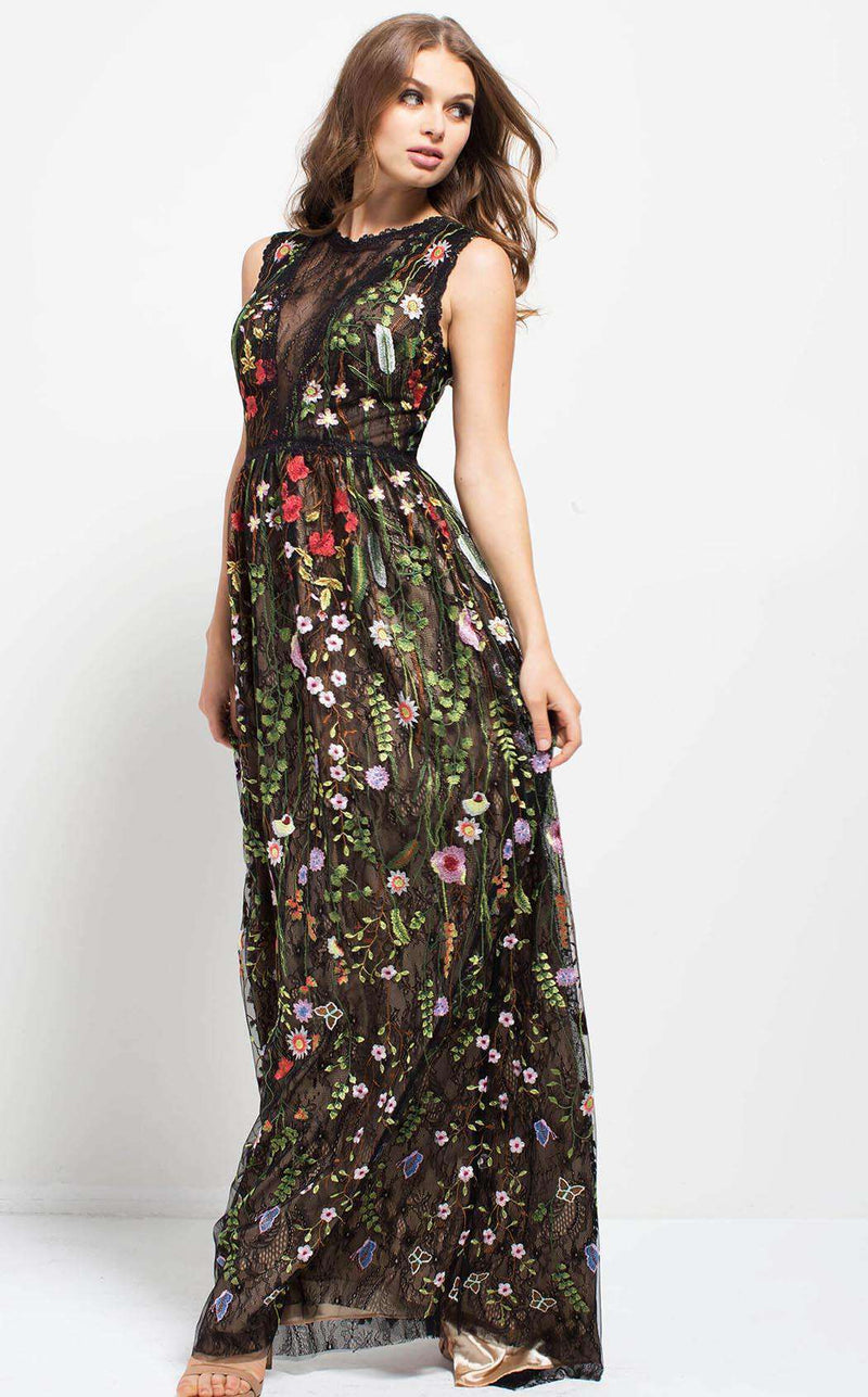 Jovani 50733 Black/Multi