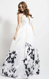 Jovani 45989 White Print