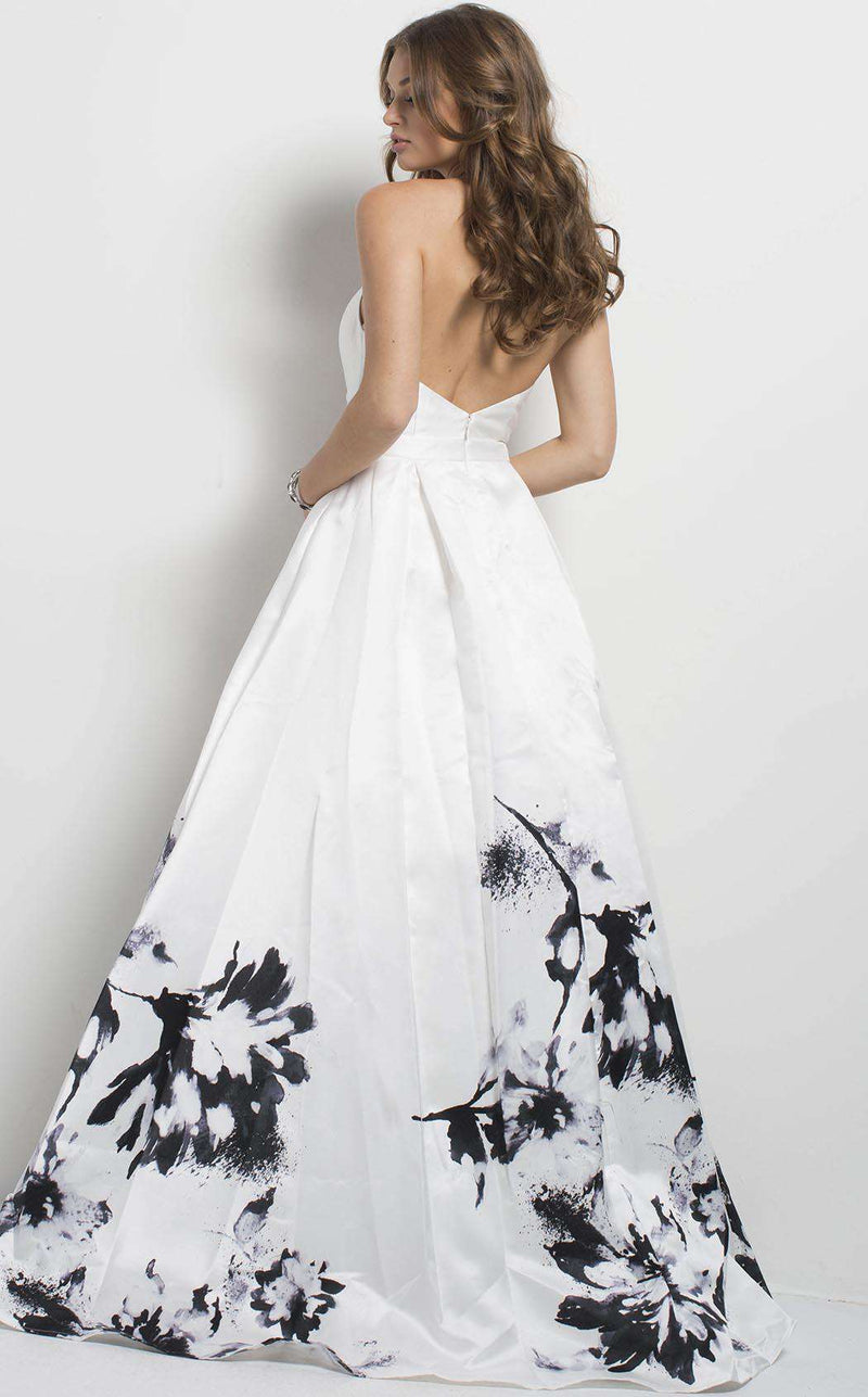 Jovani 45989 White Print