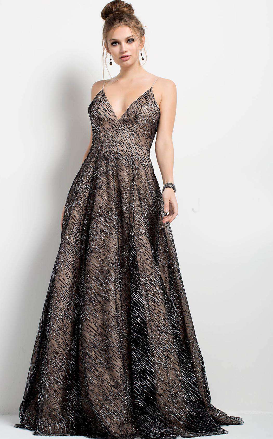 Jovani 52170 Silver/Nude