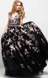 Jovani 53096 Black/Multi