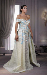 MNM Couture K3533 Ivory/Blue