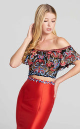 Ellie Wilde EW118025 Red Multi