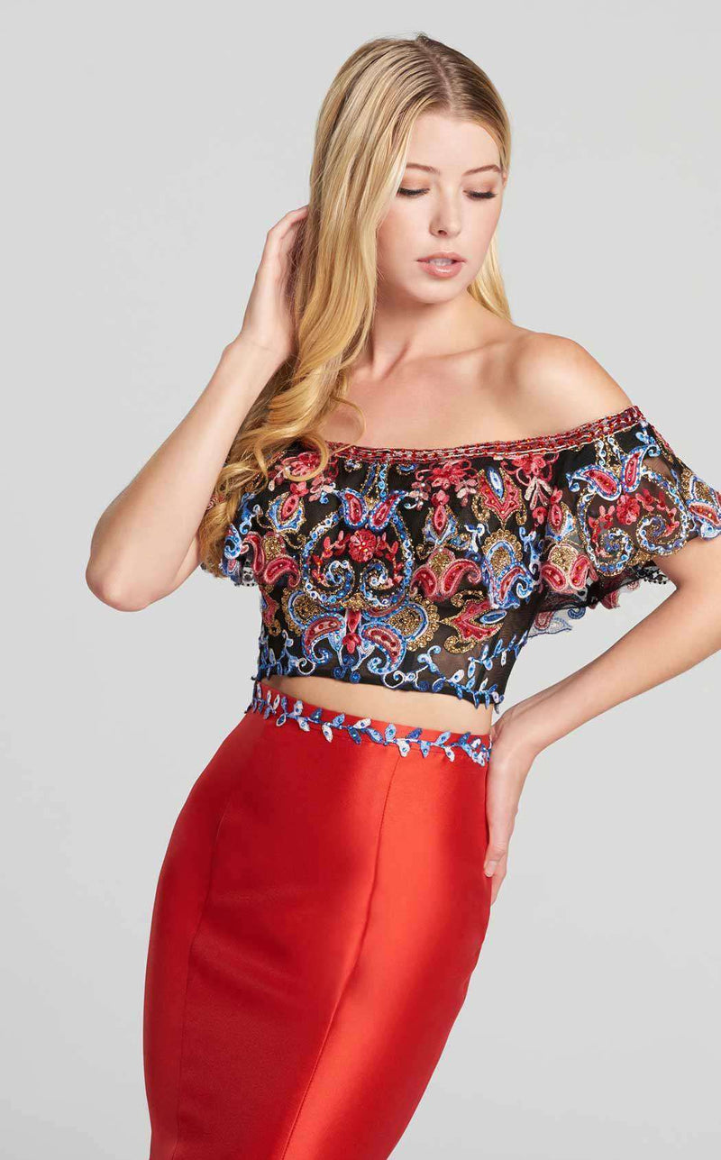Ellie Wilde EW118025 Red Multi