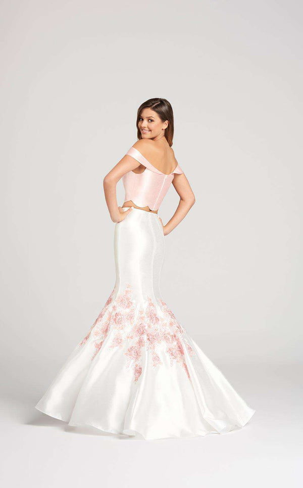 Ellie Wilde EW118041 Light Peach/Ivory