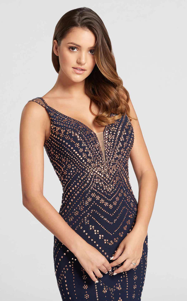 Ellie Wilde EW118049 Navy/Rose Gold