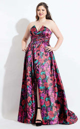 Rachel Allan 6331 Black Multi