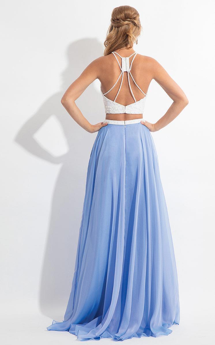 Rachel Allan 6112 White/Periwinkle