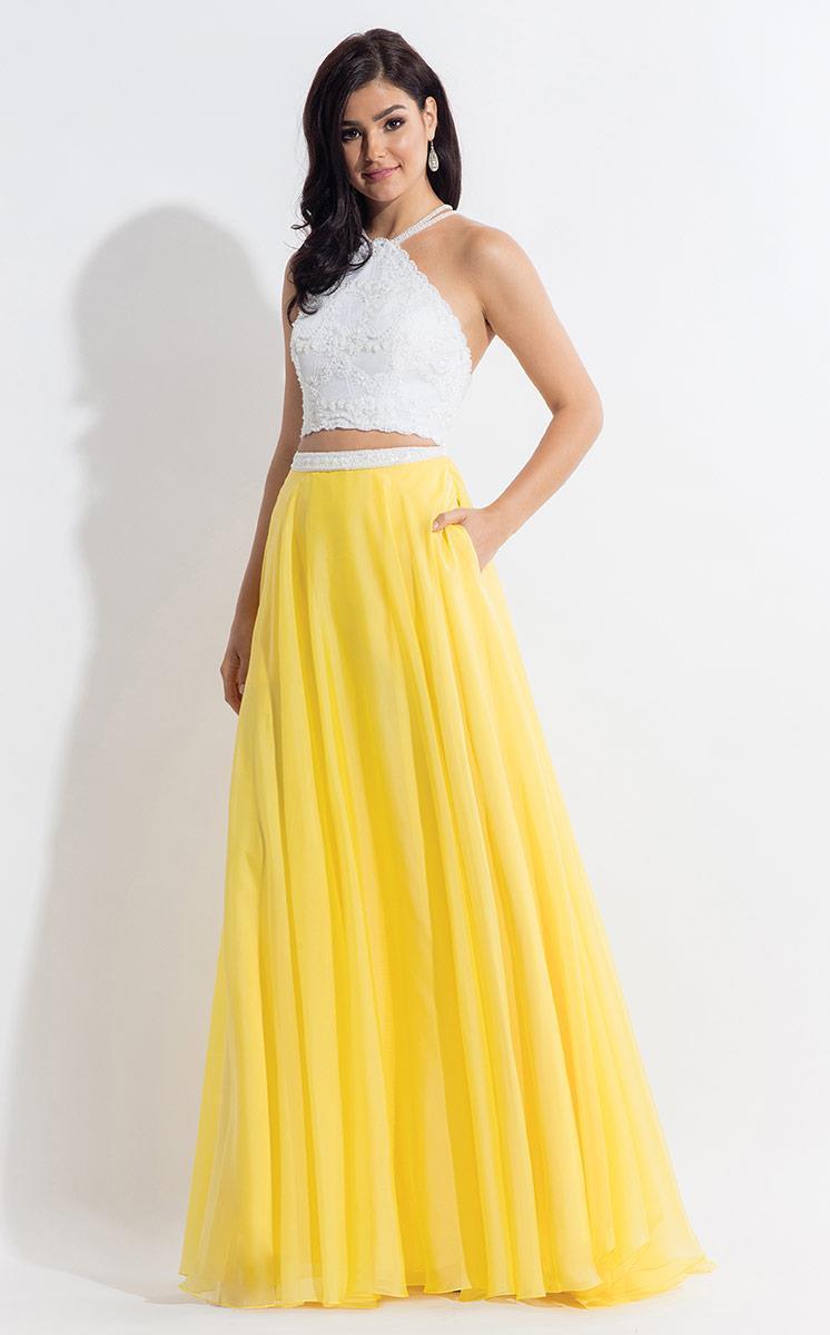Rachel Allan 6112 White/Yellow