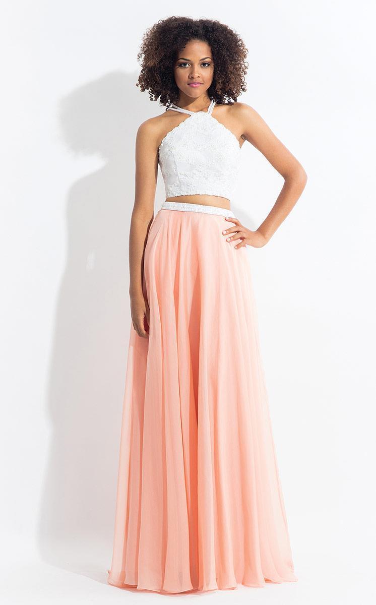 Rachel Allan 6112 White/Blush