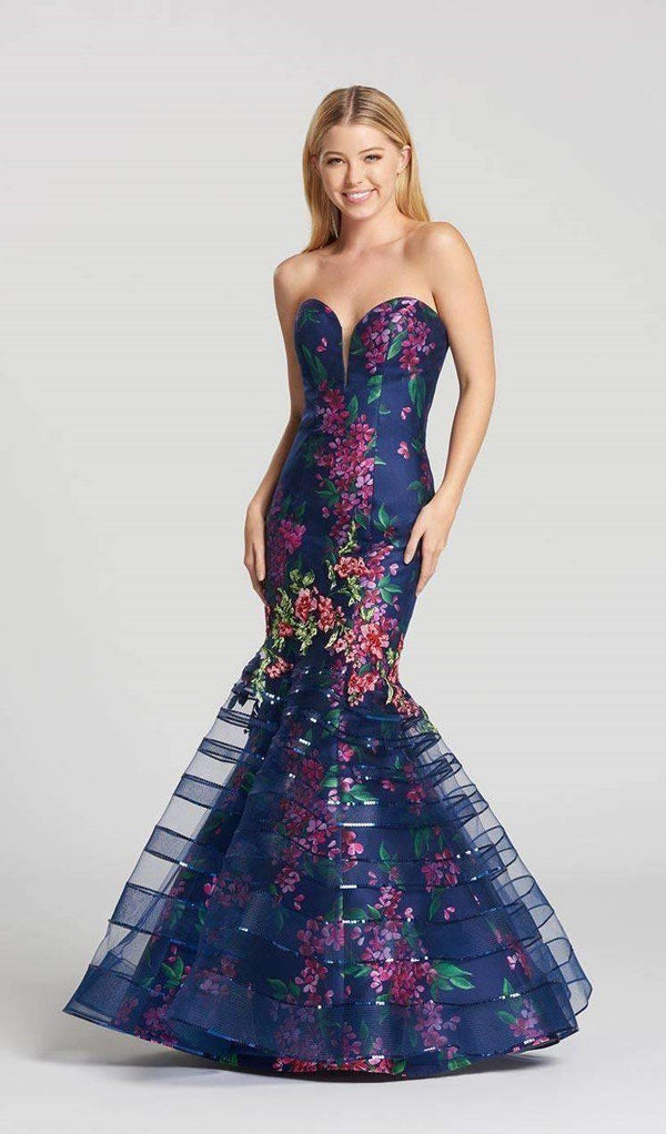 Ellie Wilde EW118089 Navy Blue/Multi