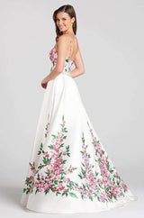 Ellie Wilde EW118090 Ivory Multi