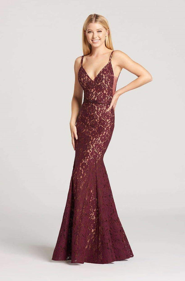 Ellie Wilde EW118140 Wine/Nude