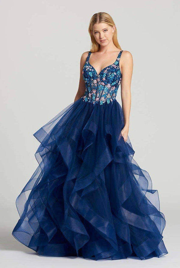 Ellie Wilde EW118177 Navy Blue/Multi