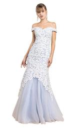 Andrea and Leo A0401 White/Periwinkle