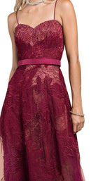 Andrea and Leo A0435 Burgundy