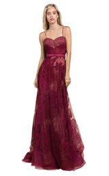Andrea and Leo A0435 Burgundy