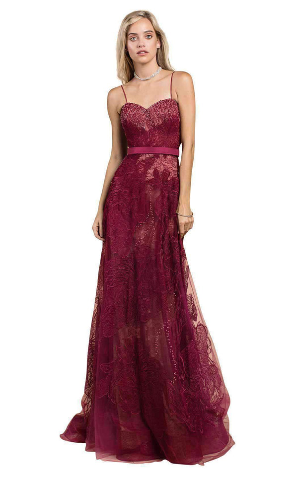 Andrea and Leo A0435 Burgundy