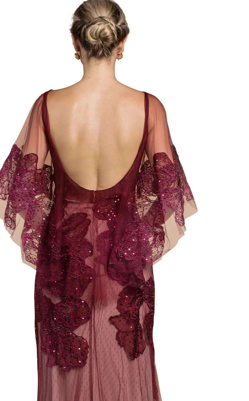 Andrea and Leo A0466 Burgundy