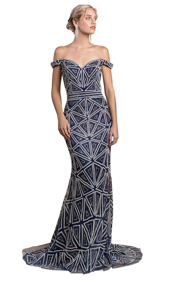 Andrea and Leo A0479 Navy/Silver