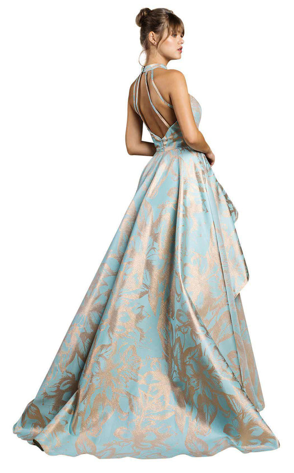 Andrea and Leo A0482 Teal/Gold