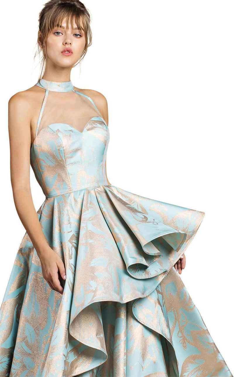 Andrea and Leo A0482 Teal/Gold