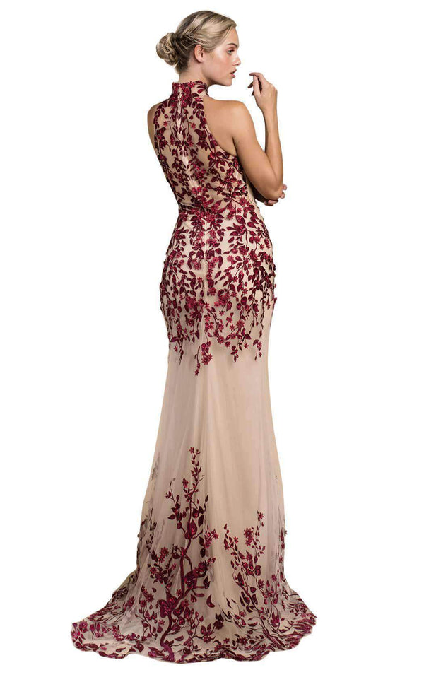 Andrea and Leo A0489 Burgundy/Nude
