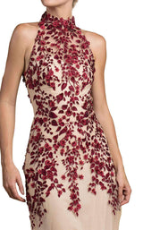 Andrea and Leo A0489 Burgundy/Nude