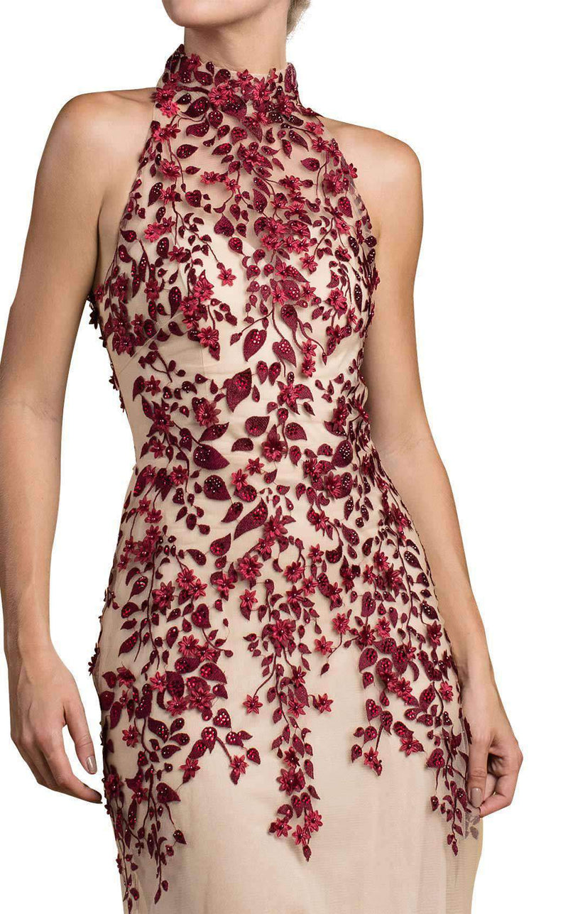 Andrea and Leo A0489 Burgundy/Nude