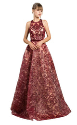 Andrea and Leo A0509 Burgundy