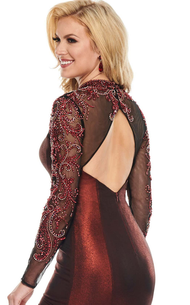Rachel Allan 8427 Burgundy