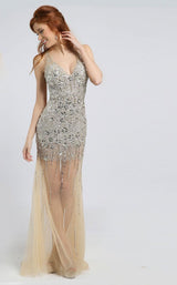 Jovani 90736 Silver/Nude