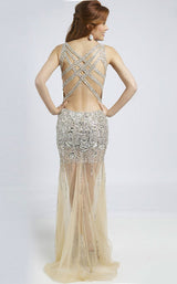 Jovani 90736 Silver/Nude