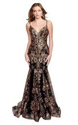 Nina Canacci 9127 Black-Rose-Gold