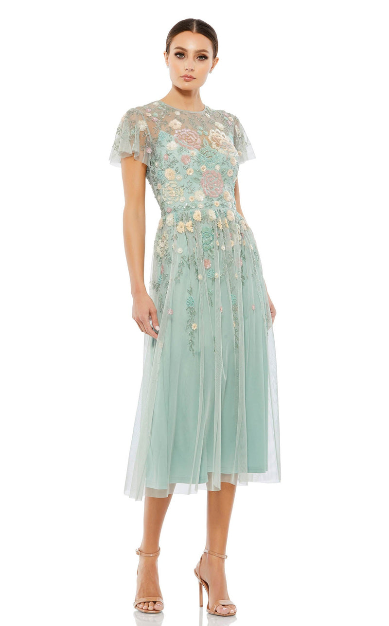 Mac Duggal 9134 Seafoam Multi