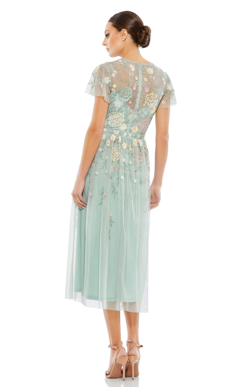 Mac Duggal 9134 Seafoam Multi