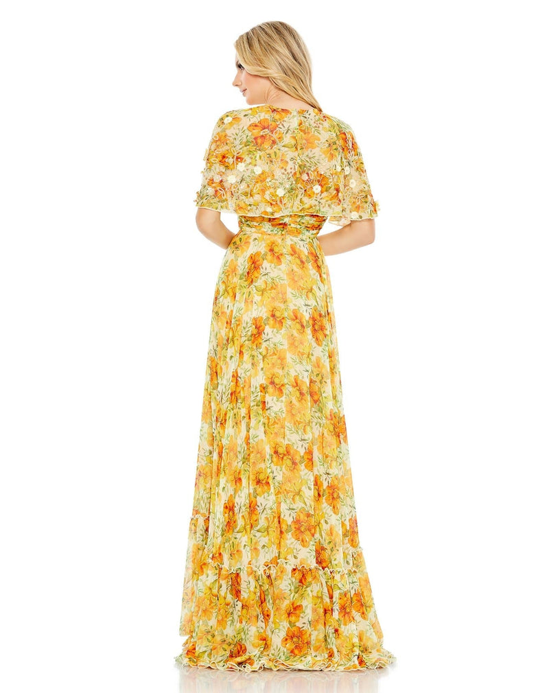 Mac Duggal 9201 Yellow Multi