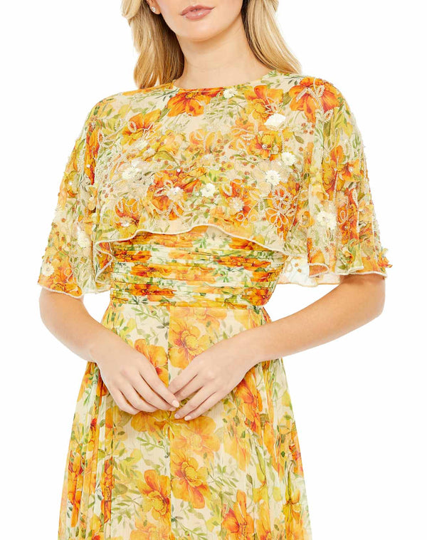 Mac Duggal 9201 Yellow Multi